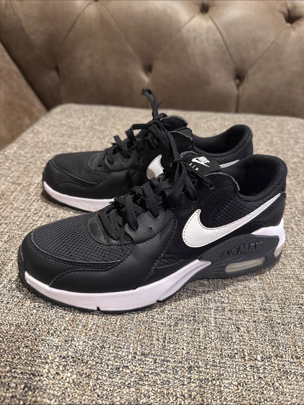 Nike Black and White Low-Top Air Max Sneakers